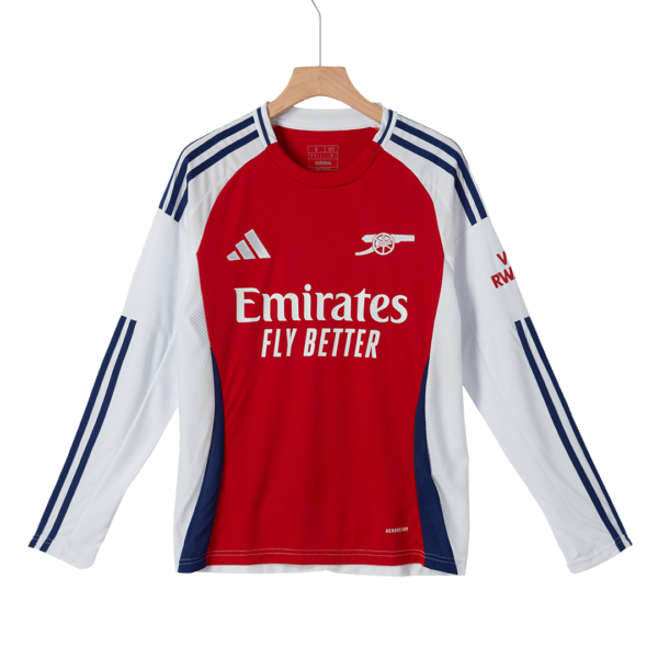 Arsenal Home Long Sleeve Soccer Jersey 2024/25 - Image 4